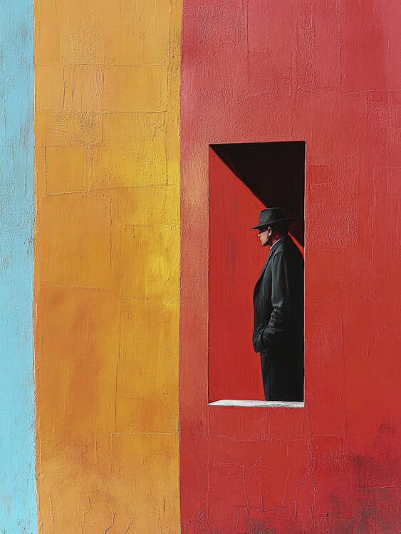 Плакат Colours in the style of Edward Hopper