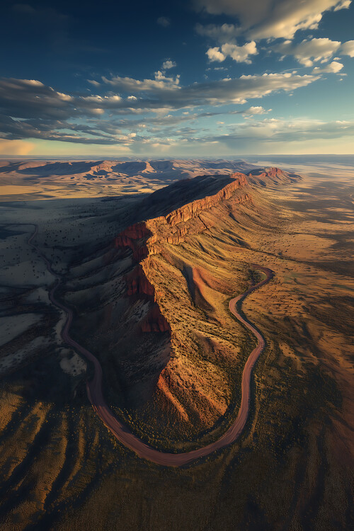Poster Amazing Worlds Australia Flinders Ranges National Park Drone