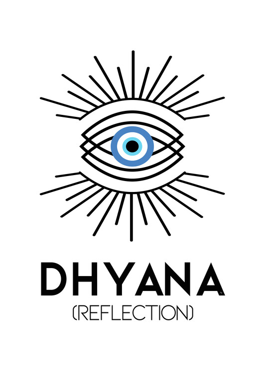 Плакат Dhyana Evil eye Yoga Sign