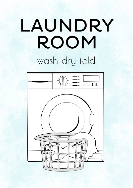 Плакат Laundry Room Sign