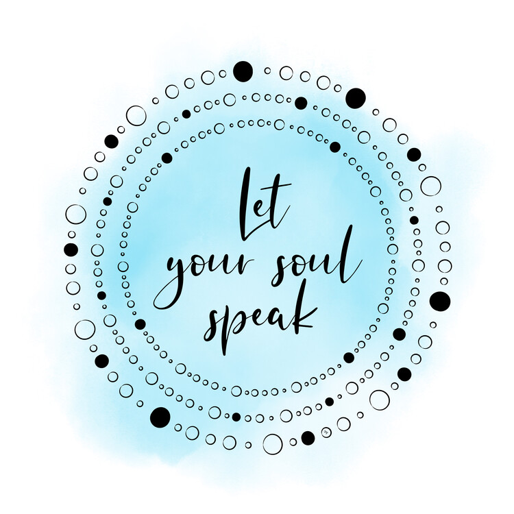 Плакат Let your soul Speak Quote Mandala