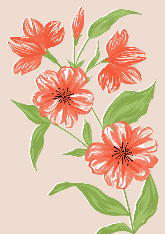 Poster Orange Flowers