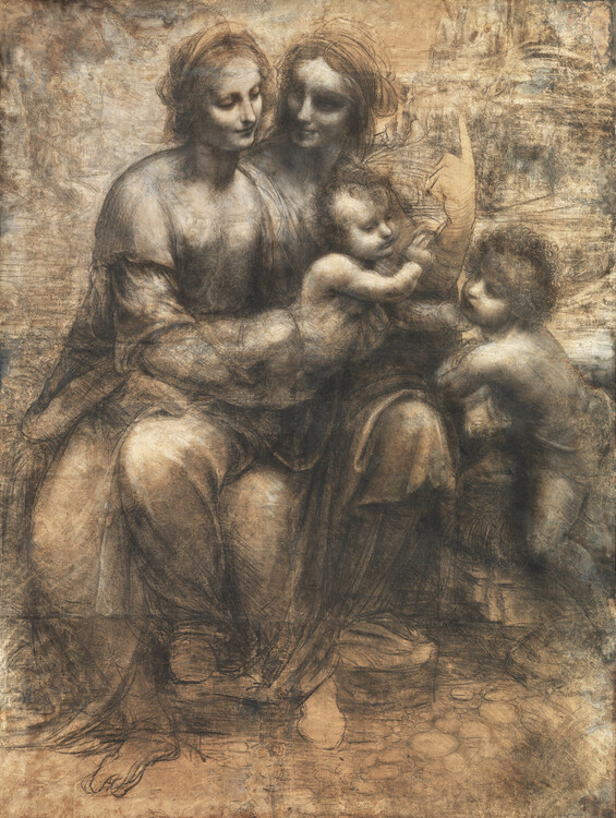 Poster The Virgin and Child with Saint Anne, and the Infant Saint John the Baptist