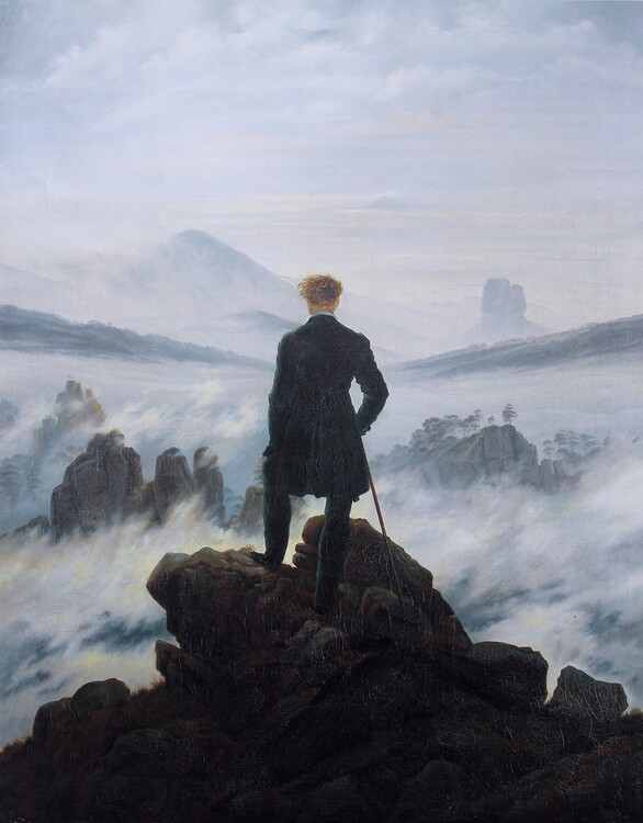 Poster Wanderer Above the Sea Fog