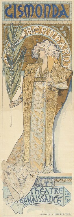 Levně Plakát, Obraz - Gismonda, Alfons Mucha, 20 × 60 cm