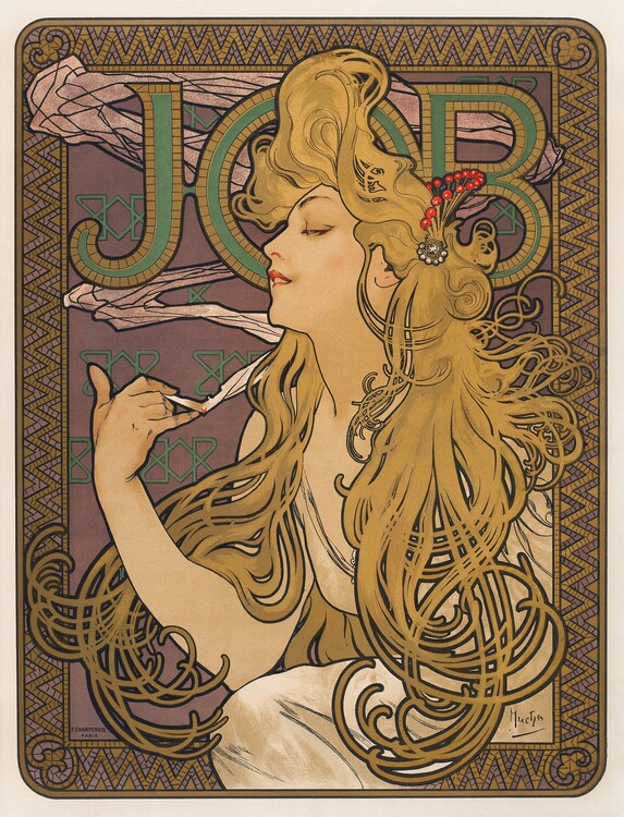 Levně Plakát, Obraz - JOB, Alfons Mucha, 30 × 40 cm