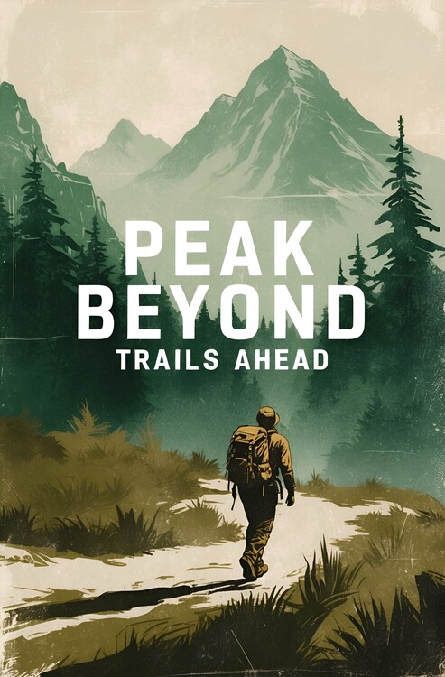 Plakát Inspirational Vintage Hiking Wall Art: Peak Beyond