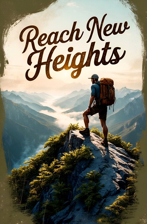 Plakát Classic Hiking Scenes: Reach New Heights