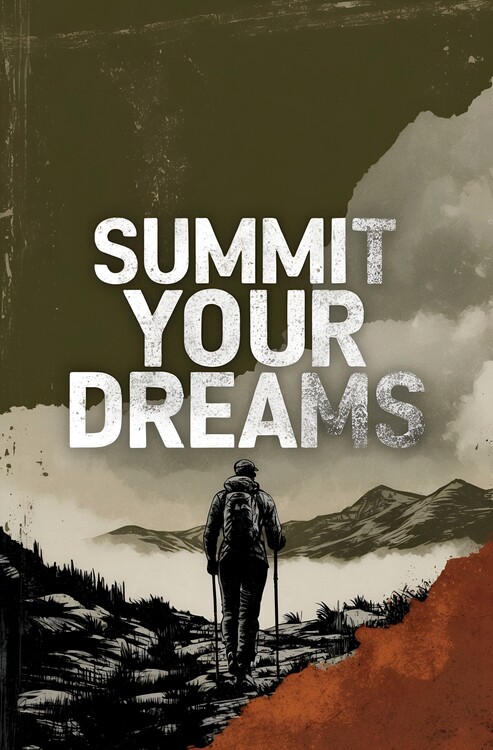 Plakát Wanderlust Awaits: Vintage Hiking Art-Summit Your Dreams