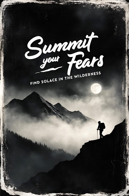 Plakát Vintage Hiking Art: Inspiring Nature Lovers