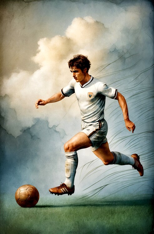 Plakát Vintage Football Poster: A Nod to the Golden Era