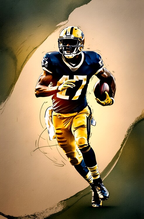 Плакат Historic Gridiron Art:Vintage American Football Illustration