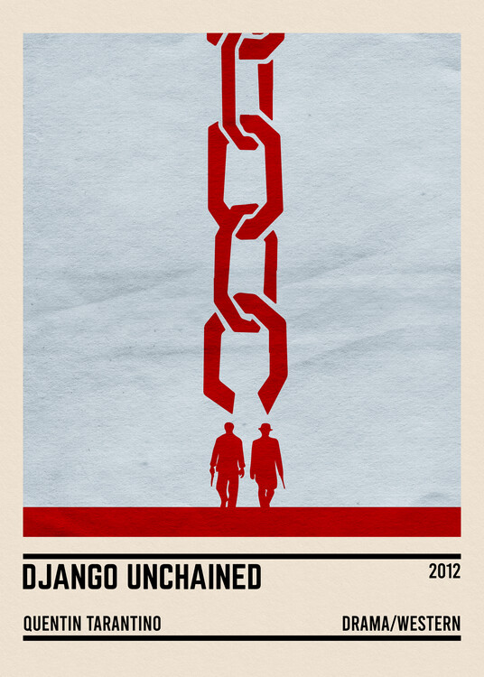 Poster Django Unchained Movie Minimalist