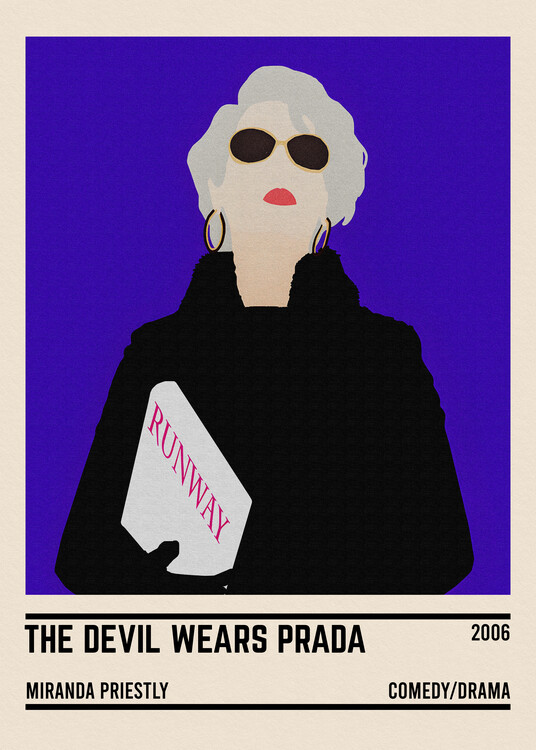 Poster Miranda Priestly The Devil Wears Prada Minimalist