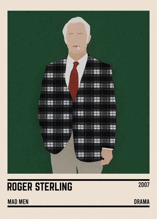 Poster Roger Sterling Mad Men Minimalist