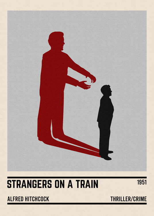 Poster Strangers on a Train Movie Minimalist
