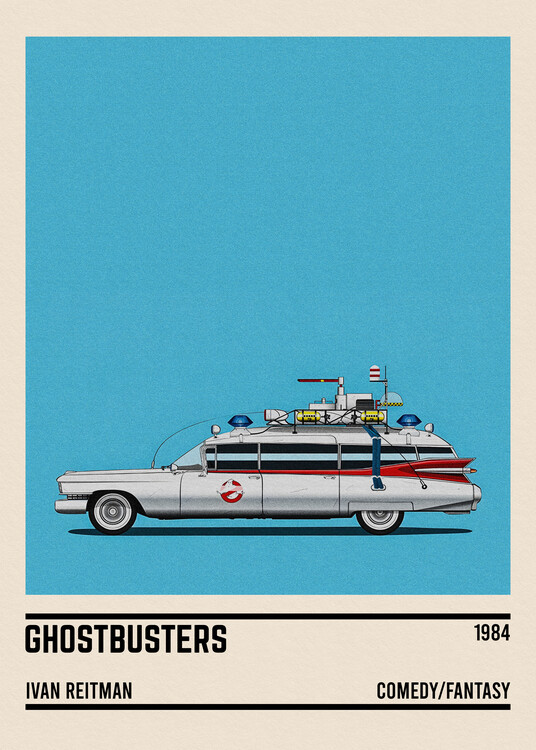 Poster Ghost Busters car movie minimalist