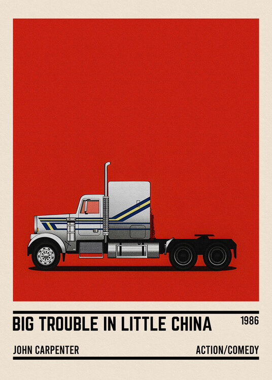 Poster Big Trouble in Little China truck movie minimalist