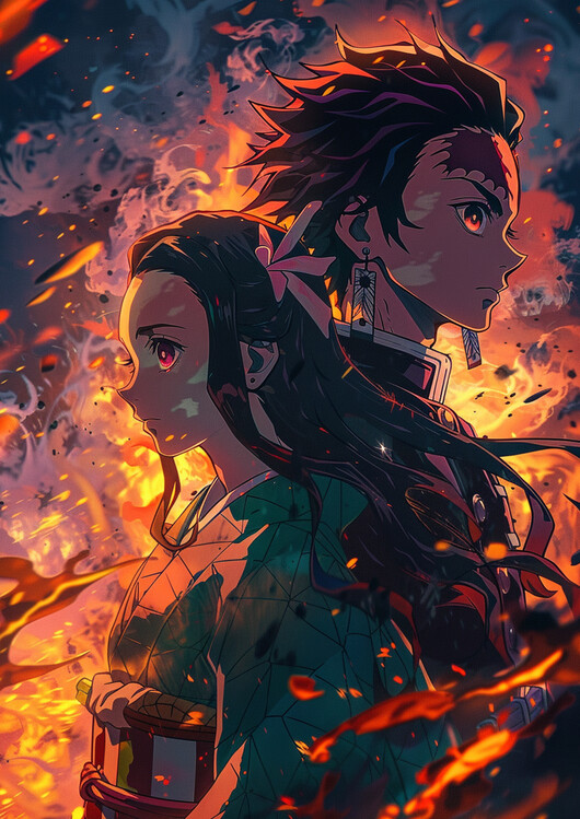 T-shirt Tanjiro & Nezuko - Demon Slayer