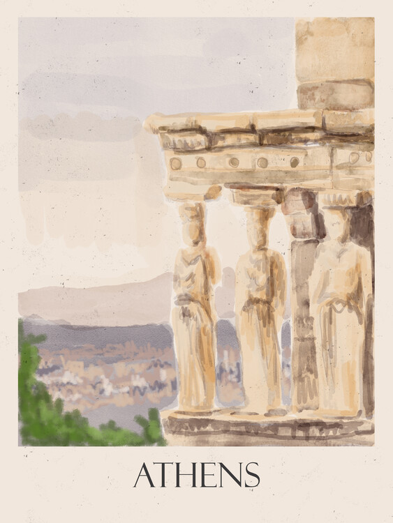 Poster Athenes. Greece