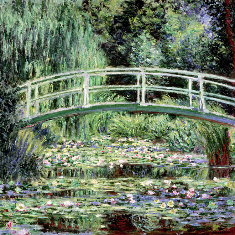 Levně Plakát, Obraz - Rybník s lekníny, Claude Monet, 40 × 40 cm