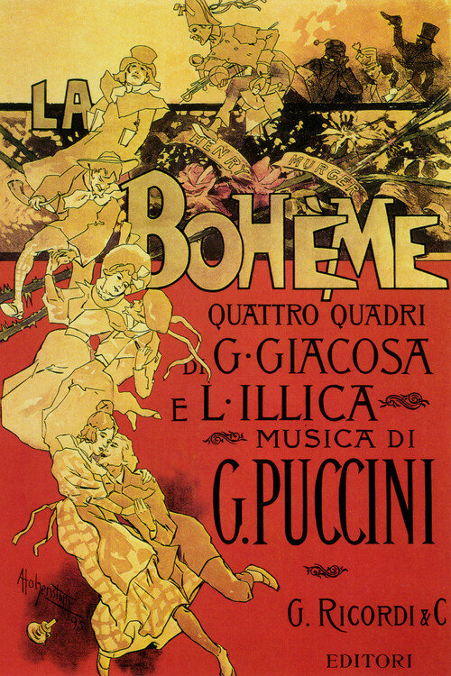 Poster "La Boheme" by Giacomo Puccini (1895)
