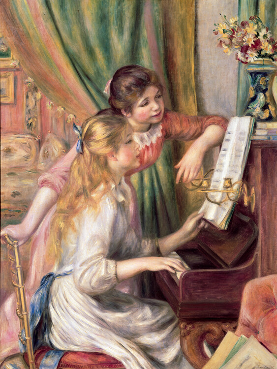 Canvas Print Young Girls at the Piano (1892)