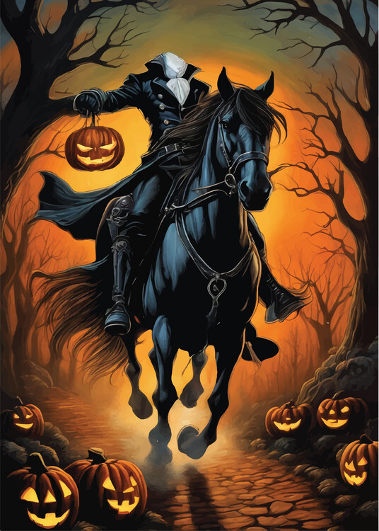 Poster Happy Halloween from the Headless Horseman