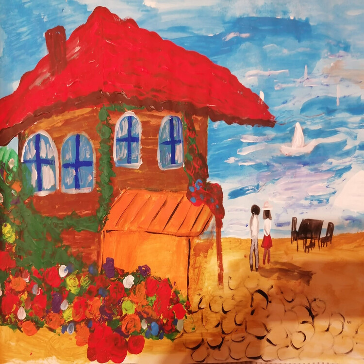 Poster A house near the sea