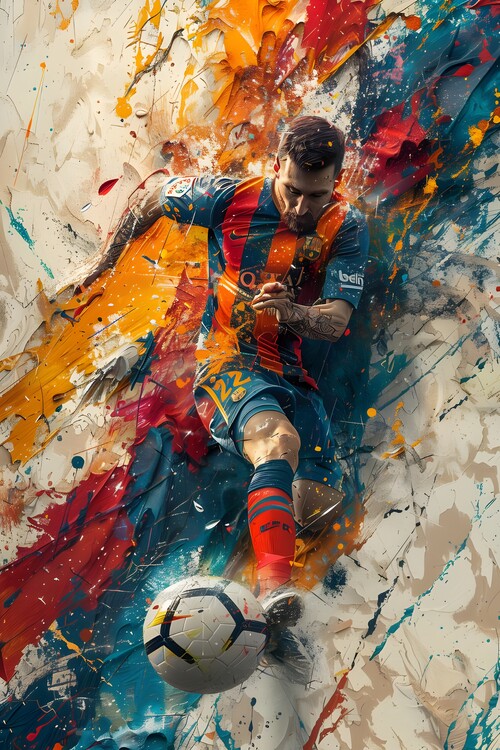 Poster abstrack football