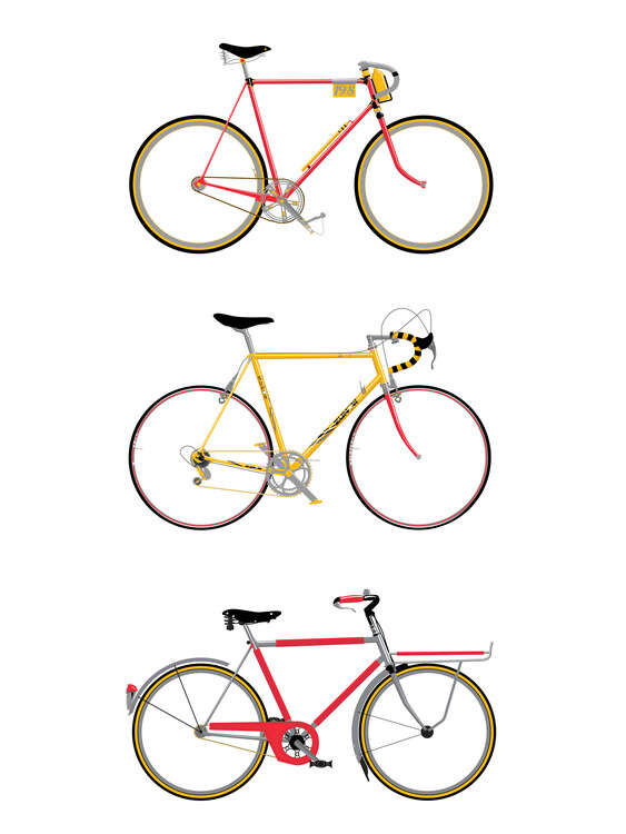Canvas Print Vintage Bikes