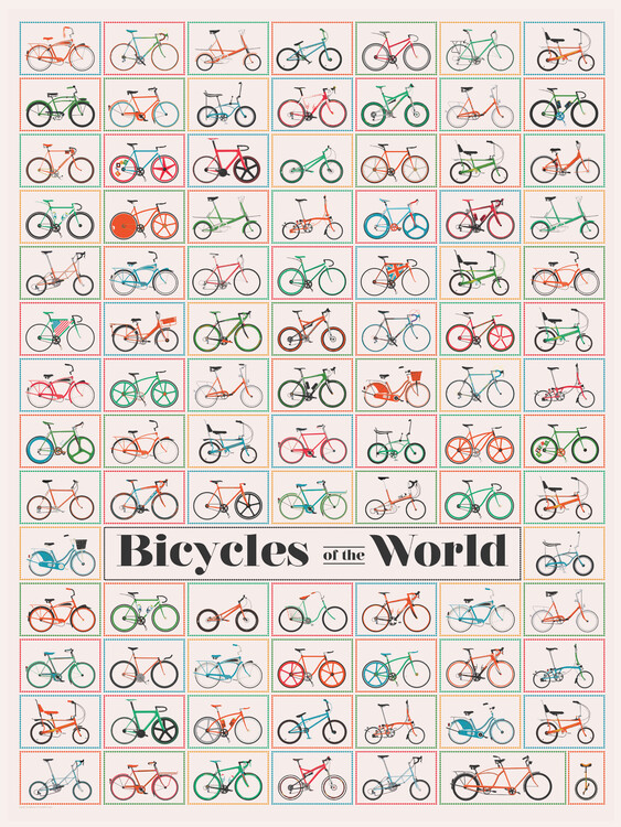 Canvas Print Bicycles of the World