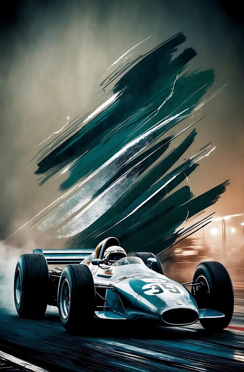 Plakat Abstract Racing Art: Vintage Monaco Grand Prix