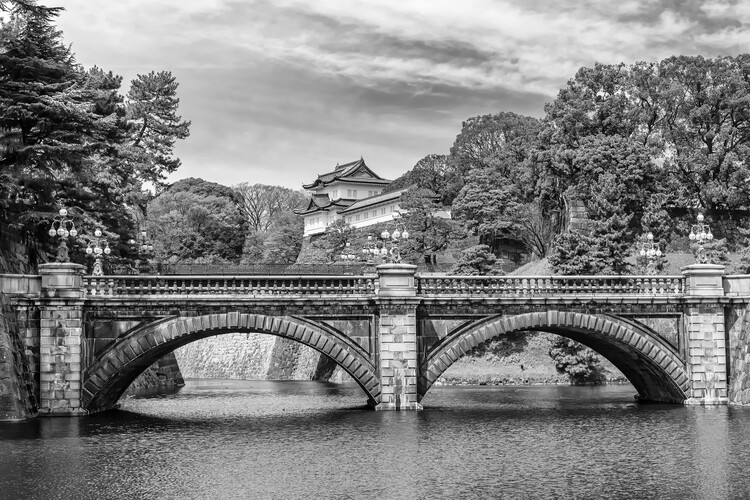 Poster Imperial Palace and Bridges in Tokyo