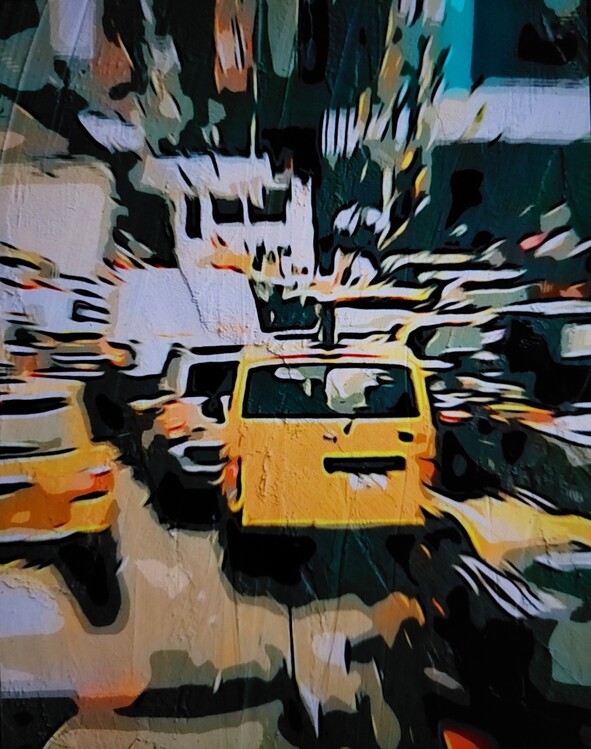 Plagát Yellow car