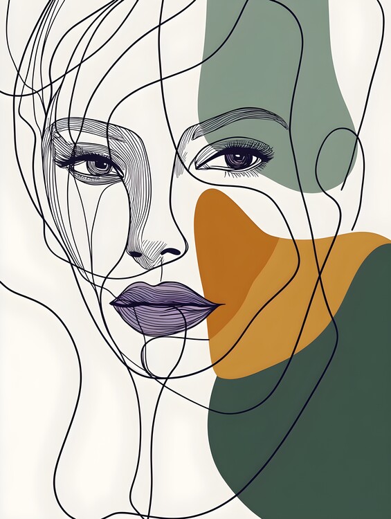 Poster Woman and colours