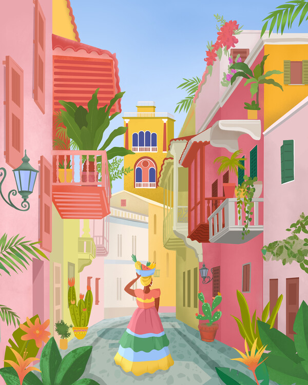 Poster Cartagena, Columbia