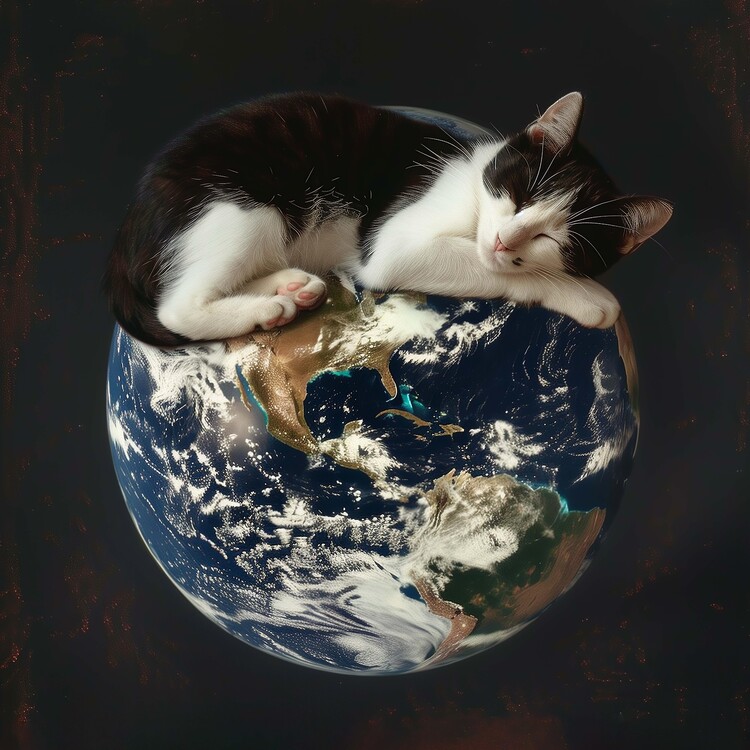 Poster Kitty on Earth