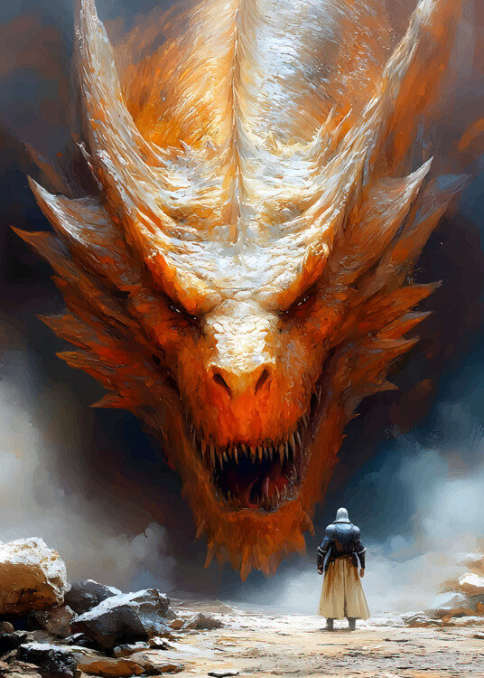 Poster SAMURAI DRAGON YELLOW