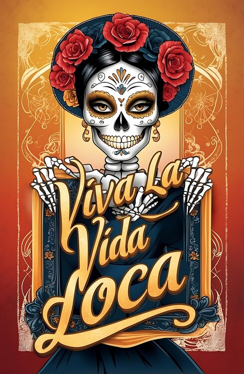 Плакат Cultural Catrina Calavera Skull Art