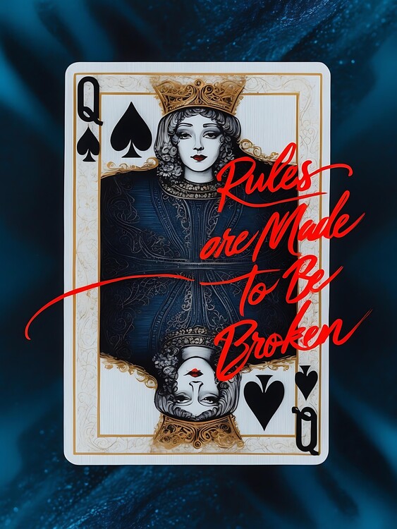 Плакат Timeless Queen of Spades Vintage Art with a Nostalgic Touch