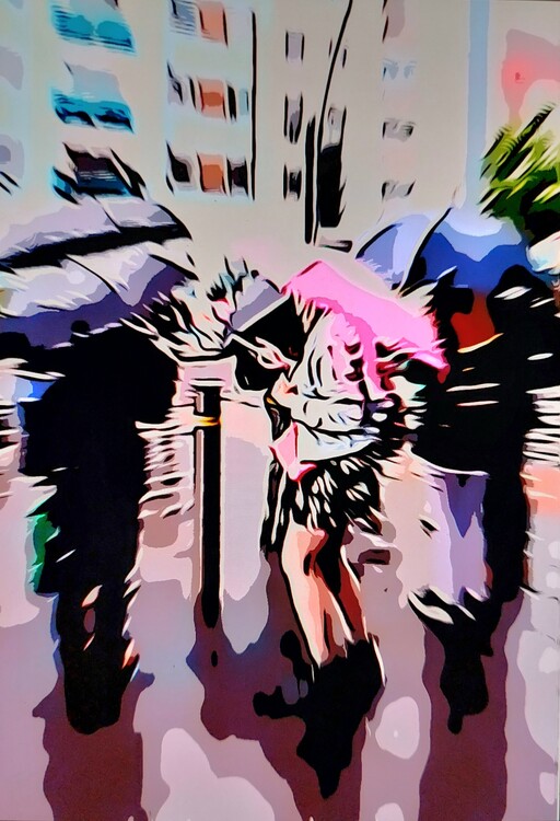 Plagát Pink rain group
