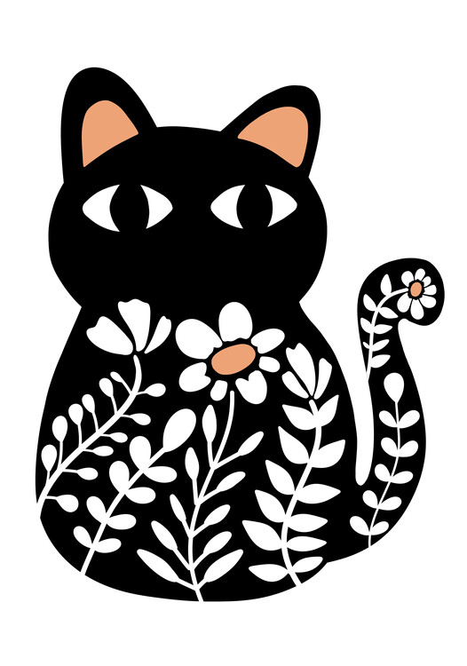 Póster Cat in bloom