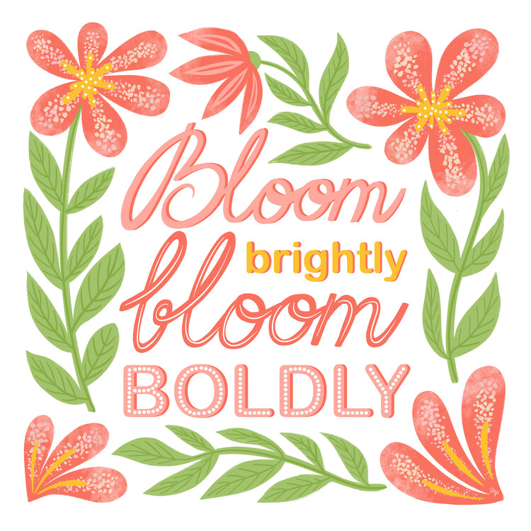 Плакат Bloom Brightly