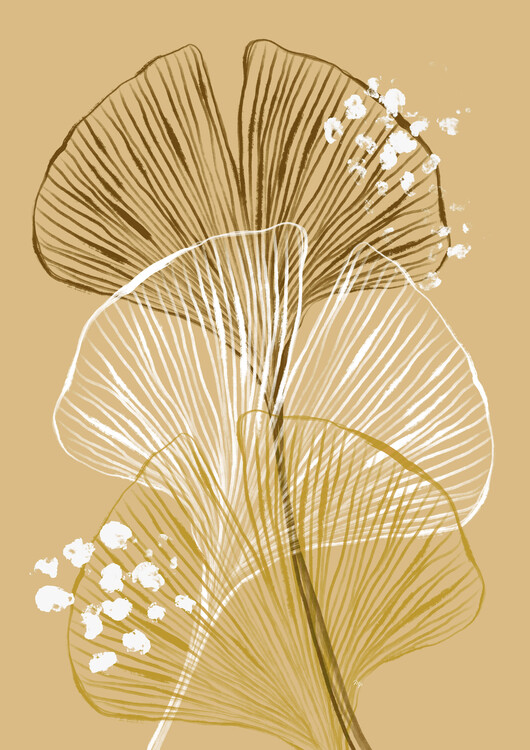 Poster Beige Gingko