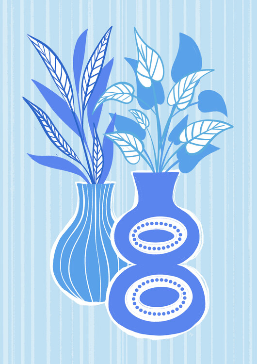 Poster Blue Vases