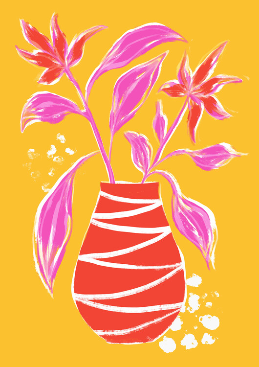 Poster Bold red Vase