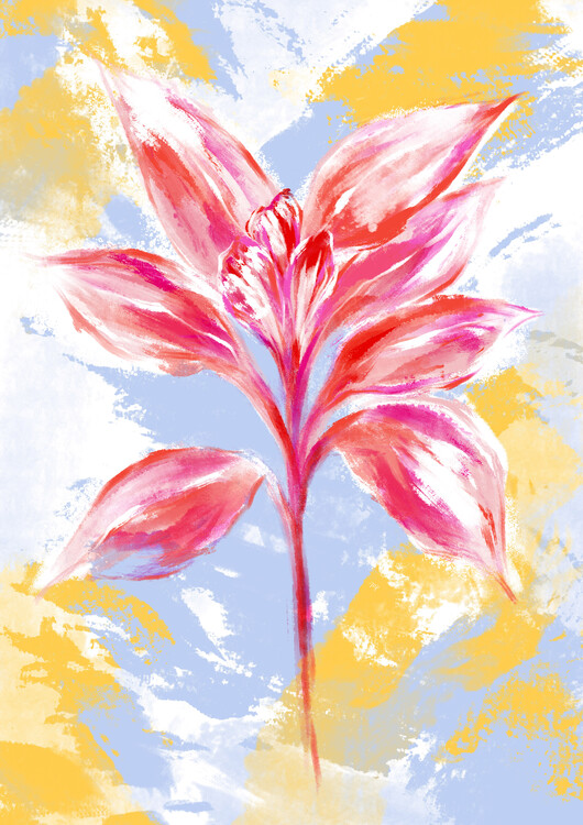 Poster Bold Pink Plant