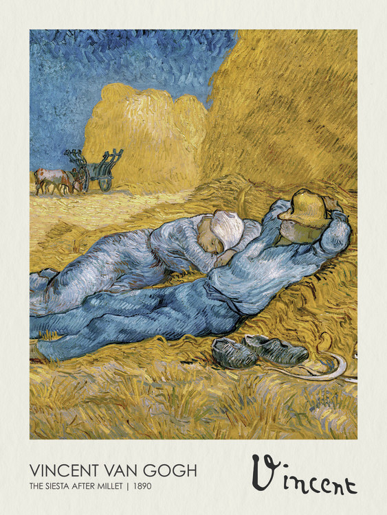 Poster The Siesta after Millet (1890)