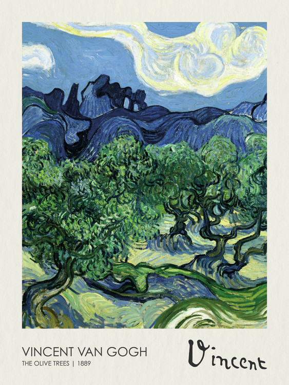Canvas Print The Olive Trees (1889)